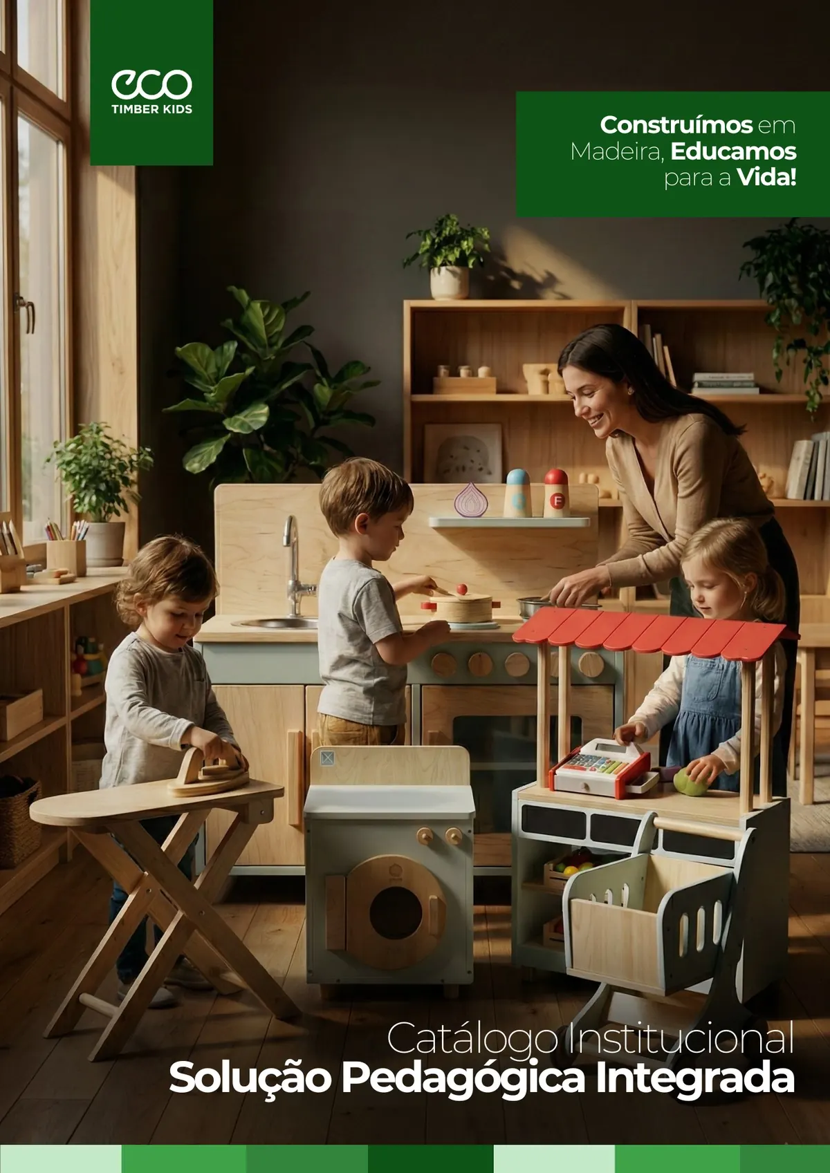 Capa do Catálogo Completo Ecotimber Kids
